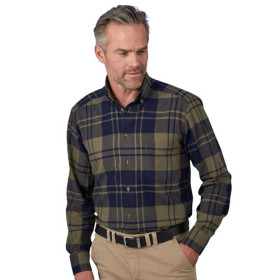 Chemise flanelle Green-Club, Encolure : 2XL (45/46), Couleur : Kaki, par l’Homme Moderne.