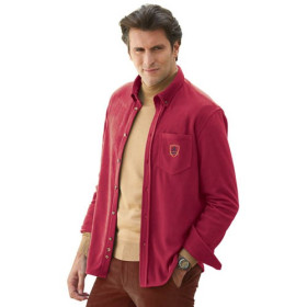 Chemise micropolaire, Tour de poitrine : 4XL (136/140), Couleur : Bordeaux, par l’Homme Moderne.