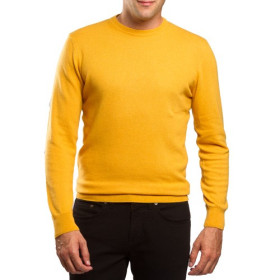 Pull mérinos & cachemire, Tour de poitrine : L (104/108), Couleur : Jaune, par l’Homme Moderne.