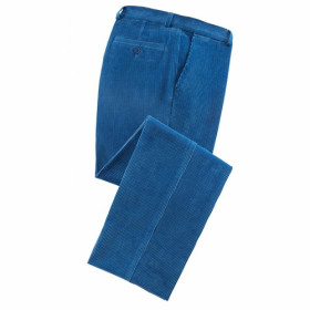 Pantalon velours mode, Taille : 42, Couleur : Bleu, par l’Homme Moderne.