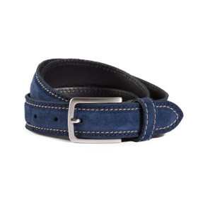 Ceinture cuir velours, Ceinture : 120, Couleur : Camel, par l’Homme Moderne.