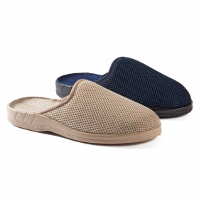 Mules ultra-souples - les 2 paires, Pointure : 40, Couleur : Beige/Marine, par l’Homme Moderne.