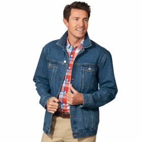 Veste en jean, Tour de poitrine : 2XL (120/124), Couleur : Bleu, par l’Homme Moderne.