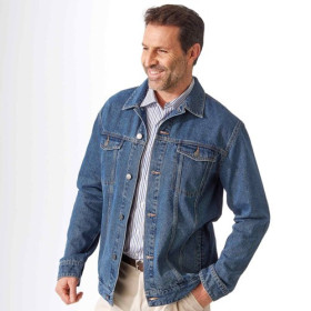 Veste en jean, Tour de poitrine : 2XL (120/124), Couleur : Bleu, par l’Homme Moderne.