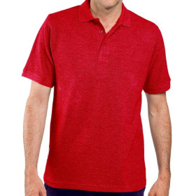 Polo Maille Piquée Fashion, Tour de poitrine : M (96/100), Couleur : Rouge, par l’Homme Moderne.