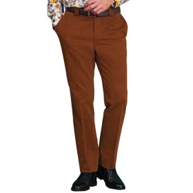 Pantalon coton Pima, Taille : 40, Couleur : Rouille, par l’Homme Moderne.