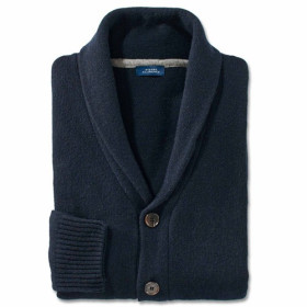 Gilet-veste Lambswool Pierre Clarence, Tour de poitrine : L (104/108), Couleur : Marine, par l’Homme Moderne.