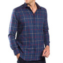 Chemise carreaux marine