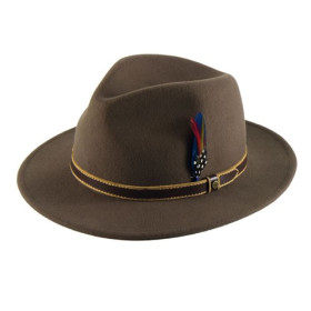 Stetson® feutre de laine, Tour de tête : L (59), Couleur : Marron, par l’Homme Moderne.