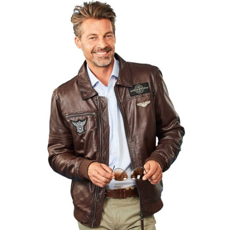 Blouson cuir aviateur