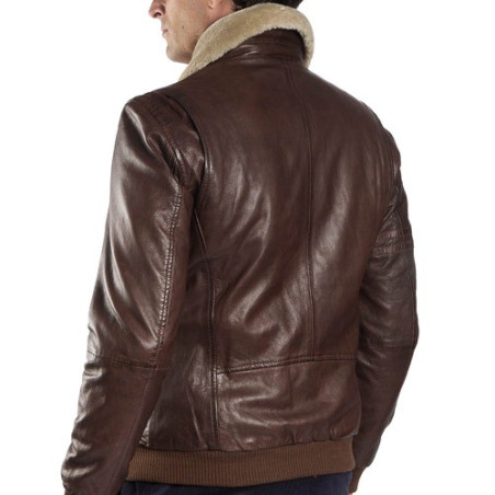 Blouson cuir aviateur