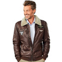 Blouson cuir aviateur