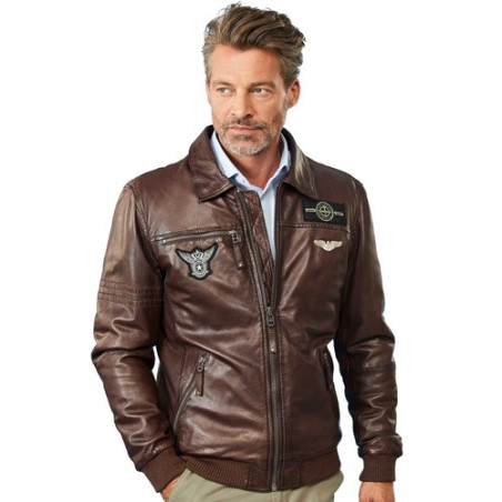 Blouson cuir aviateur