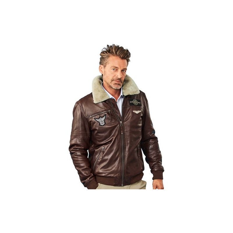 Blouson cuir aviateur