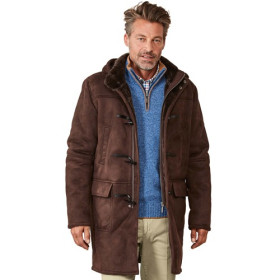 Duffle-Coat Micro-Skin® , Tour de poitrine : M (96/100), Couleur : Marron, par l’Homme Moderne.