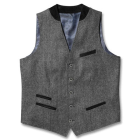 Gilet«Tweed» Gentleman, Taille : 50, Couleur : Gris, par l’Homme Moderne.