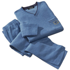 Pyjama Thermique, Tour de poitrine : M (96/100), Couleur : Bleu, par l’Homme Moderne.