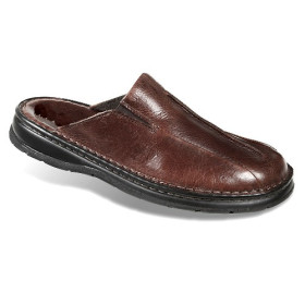 Mules grande largeur «tout-terrain», Pointure : 40, Couleur : Marron, par l’Homme Moderne.