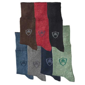 Chaussettes laine «mollets forts» - les 7 paires, Pointure : 39/42, Couleur : Bleu/Gris/Noir, par l’Homme Moderne.