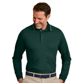 Polo coton & modal, Tour de poitrine : M (96/100), Couleur : Vert, par l’Homme Moderne.