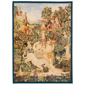 La tapisserie Licorne à la Fontaine, par l’Homme Moderne.