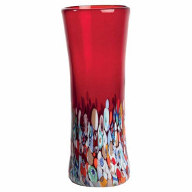 Le vase de Murano rouge, par l’Homme Moderne.