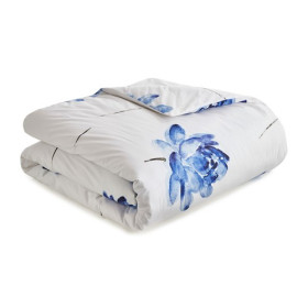 Housse de couette Lotus BlanClarence®, Couleur : Bleu, Dimension : 140 x 200 cm, par l’Homme Moderne.