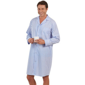 Chemise de Nuit Pierre Clarence, Tour de poitrine : M (96/100), Couleur : Blanc/Ciel, par l’Homme Moderne.