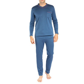 Pyjama Courtelle®, Tour de poitrine : M (96/100), Couleur : Bleu, par l’Homme Moderne.