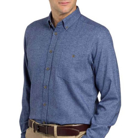 Chemise flanelle chevrons, Encolure : 43/44, Couleur : Bleu, par l’Homme Moderne.