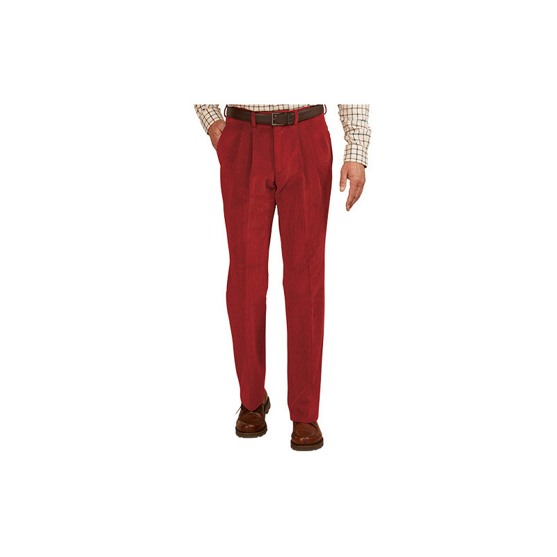 Pantalon velours confort à pinces