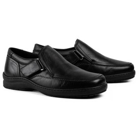 Mocassins double scratch pieds sensibles, Pointure : 39, Couleur : Noir, par l’Homme Moderne.