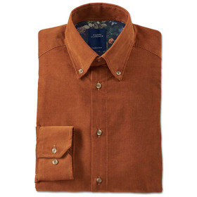 Chemise velours Milleraies, Encolure : 37/38, Couleur : Tabac, par l’Homme Moderne.