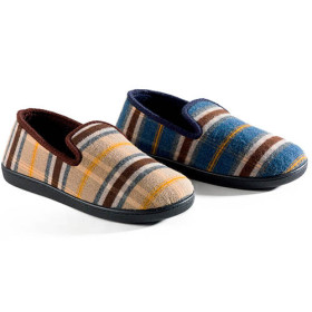 Duo de chaussons Flex’confort - les 2 paires, Pointure : 40, Couleur : Multicolore, par l’Homme Moderne.