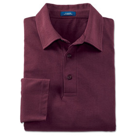 Polo jersey tendance, Tour de poitrine : XL (112/116), Couleur : Prune, par l’Homme Moderne.