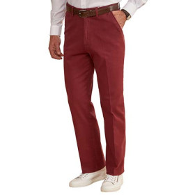 Chino gabardine confort, Taille : 42, Couleur : Bordeaux, par l’Homme Moderne.