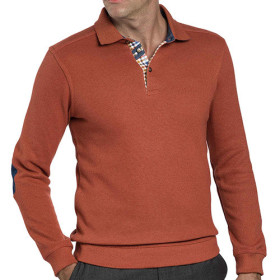 Polo thermique, Tour de poitrine : M (96/100), Couleur : Terracotta, par l’Homme Moderne.