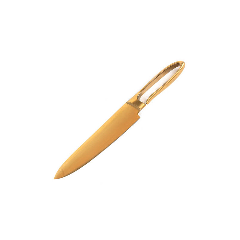 Couteau de chef titanium gold