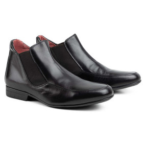 Boots cuir Pierre Cardin, Pointure : 41, Couleur : Noir, par l’Homme Moderne.