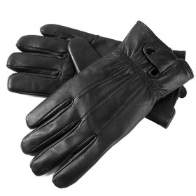 Gants cuir de mouton, Couleur : Noir, Taille des gants : S, par l’Homme Moderne.