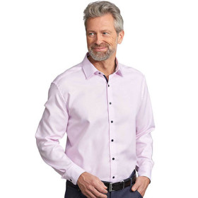 Chemise sans repassage Eterna, Encolure : 39/40, Couleur : Rose, par l’Homme Moderne.