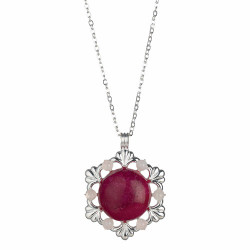 Le pendentif rubis et quartz