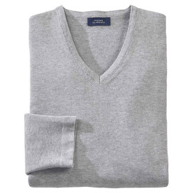 Pull maille douceur, Tour de poitrine : 3XL (128/132), Couleur : Gris, par l’Homme Moderne.