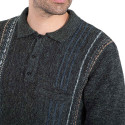 Pull-polo jacquard amincissant