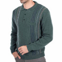 Pull-polo jacquard amincissant