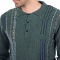 Pull-polo jacquard amincissant