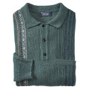 Pull-polo jacquard amincissant