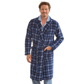 Robe de chambre polaire mousse, Tour de poitrine : M (96/100), Couleur : Bleu, par l’Homme Moderne.