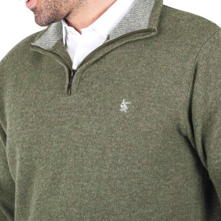 Pull zippé lambswool