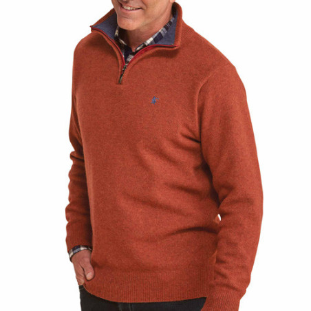 Pull zippé lambswool